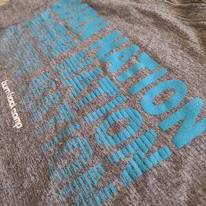 Burn Boot Camp, New, XS, S only  Burn Nation Print Front Tie Tank, Gray